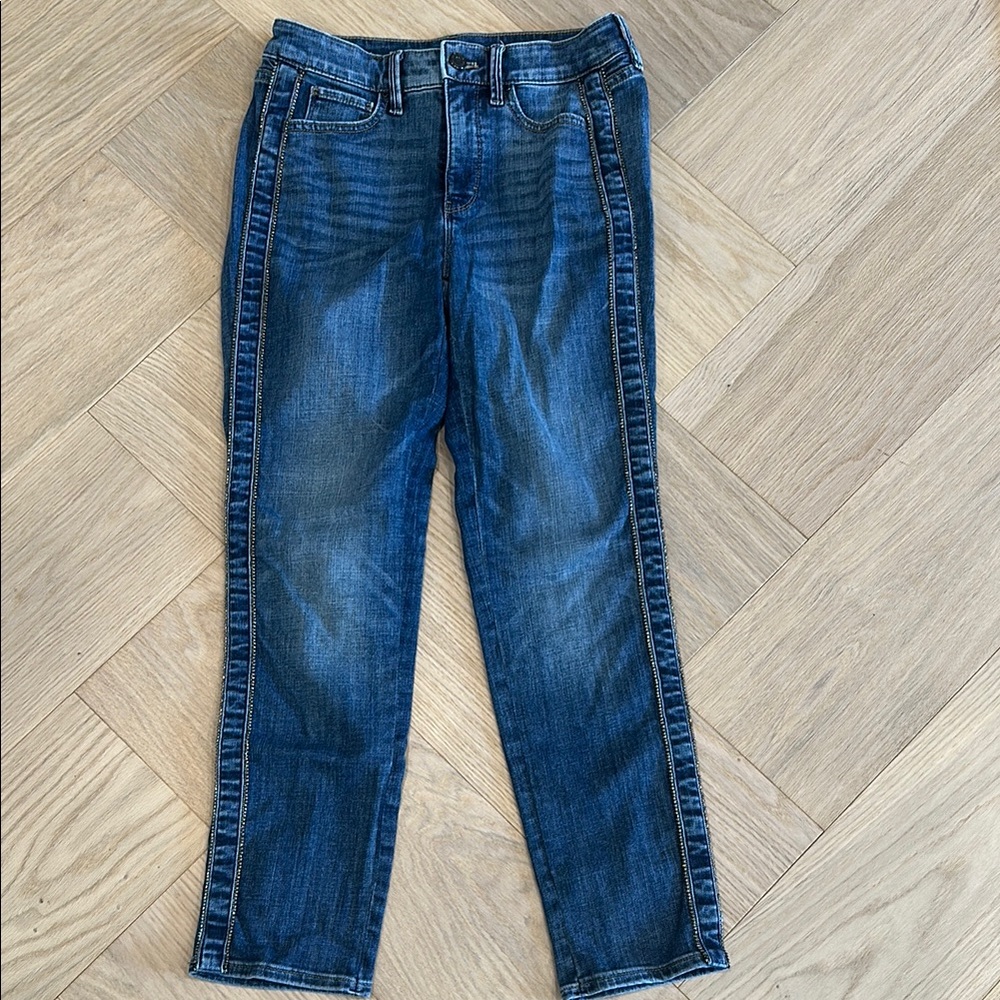 White House Black Market Embellished Slim Ankle Jeans